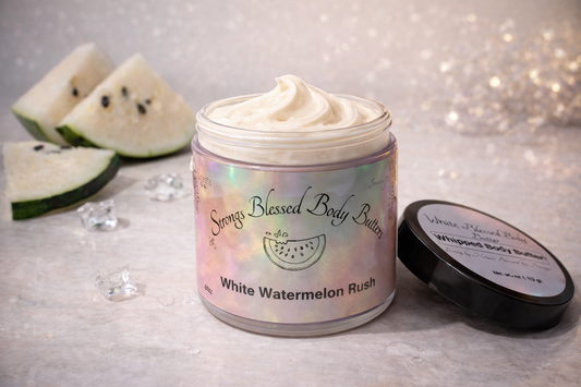 White WATERMELON RUSH WHIPPED BODY BUTTER