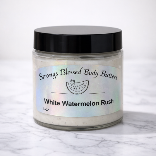 White WATERMELON RUSH WHIPPED BODY BUTTER