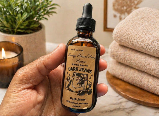 Dark Jeans Nourishing Body Oil – Lightweight Glow (Men)