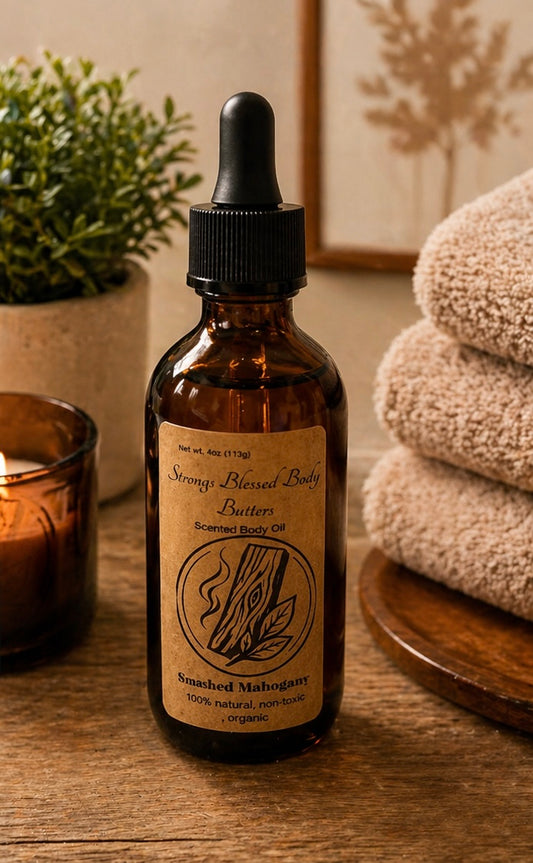Smoked Mahogany Nourishing Body Oil – Lightweight Glow (Men)